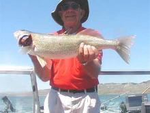 Don Gazda of Jackson MN with his personal best walleye of 8.5 pounds.