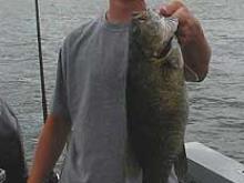 Jarred Reddish with a 3.5 pound smallmouth bass.