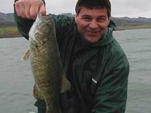 Mike Szatalowicz of Sussex, WI with a 3 pound Smallmouth Bass.