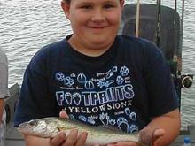 Jarrad Steward of Miles City with his first ever walleye.