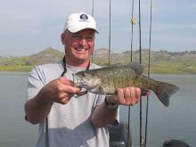 Marcus Grinestaff of Billings, MT with a 2.5 pound smallmouth bass.