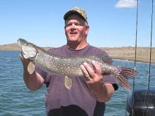 John Graham of Jordan, MT with a 5 pound northern pike.