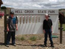 Cole Fairchild of Clyde Park, MT and Colter Dailey of Pray, MT with a morning's catch.
