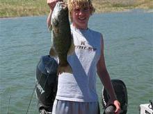 Levi Hagemiester of Park City with a 3.5 pound smallmouth bass.