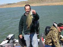 Randy Gazda of Great Falls, MT with a 19.5, 4.75 pound smallmouth bass.