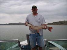 Dave Brown of Billings, MT with a 8 pound northern pike.