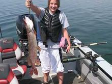 Charlie Saylor of Jordan, MT with a 8 pound northern pike.