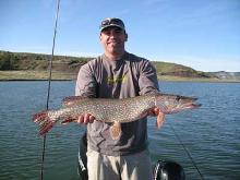 Kevin Kuszak of Broomfield, CO with a 7 pound northern pike.