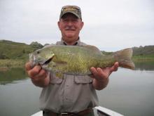 Don Childress of Helena, MT with a 3.5 pound smallmouth bass.