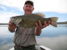 Don Childress of Helena, MT with a 4.5 pound smallmouth bass.