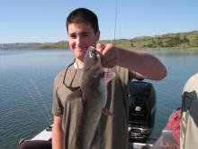 Tristan Greeno of Marysville, WA with a 3 pound channel catfish.