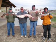 The Greeno family with their northern pike.