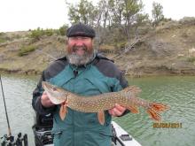 Mike Ford of Miles City with a 6 pound northern pike.
