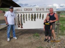 Ken Manke Connor and Mark Sewell of Billings, MT with their days catch.