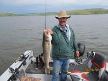 Mark Wollenburg of Billings, MT with a 29.25, 10 pound walleye.