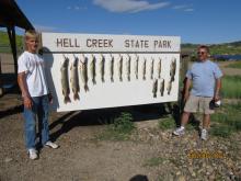 Evan Turnquist and Cal Hertoghe of Billings, MTwith their days catch.