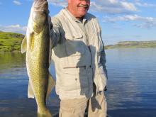 Jerry Reaver of Billings, MT with a 5 pound walleye.