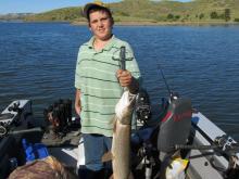 Michael Murnion of Jordan, MT with a 7 pound northern pike.