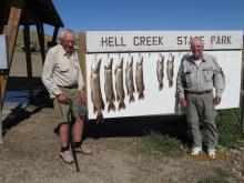 Bob Eng and Bill Gould of Bozeman, MT with their second days catch.