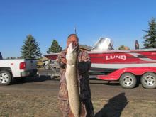 Arnold Dood of Bozeman, MT with a 42, 20 pound northern pike.