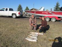 Arnold Dood and Stephanie Adams both of Bozeman, MT with their days catch.