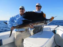 Monte Reder and Mark Houghtalling with Montes sailfish