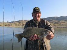 Roger Mohring of Ionia, IA with a 17, 3# smallmouth bass.
