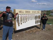 Greg and Roxanna Brush of Miles City, MT with their days catch.