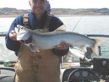 Neil Martin of Miles City, MT with a 10# lake trout.