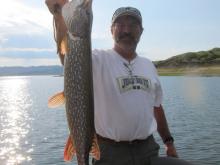 Dean Waltee of Butte, MT with a 10 pound northern pike.