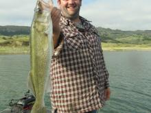 Brice Newman with a 23 walleye.