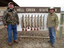 Steve Hoffaker and Don Childress with their days catch.