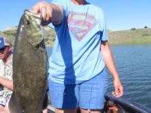 Cathy Stewart with a 4.25 pound smallmouth bass.