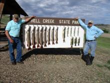 Lee and Joel Janetski with their second days catch.