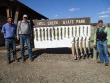 Matt Sunderman, my new guide and Sterling West and Mike Bricco with their third days catch.