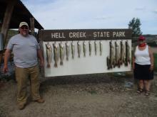 Mark and Sherry Beasland with their days catch.