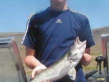 Thomas Staffaleno of Billings, MT with a 3 pound walleye.