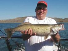 John Morford of Miles City, MT with a 9.5 pound walleye.