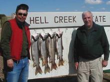 Dan Walker and Judge Jack Shanstrom of Billings, MT with a 6, 8, 8 and 10 pound lake trout.