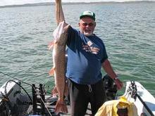 Ken Schroeder of Willow Springs, IL with a 14 pound, 40 inch northern pike.