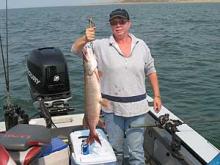 Shelley Ryan of Jordan, MT with a 9 pound northern pike.