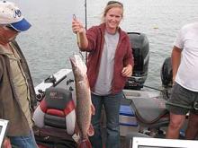 Becky Studer of Goodland, KS with a 9 pound northern pike.
