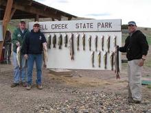 Steve and Mark Cole and Kevin Kuszak with a good days catch.