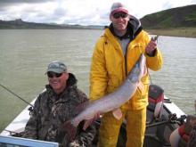 John and Steve Attwood (Steve with fish) with a 15 pound northern pike.