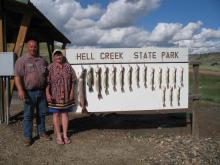 Mike and Ronda Losinski with their days catch.