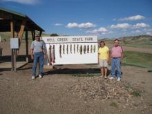 Fred, Audrey and Ray Martz with their days catch.