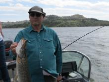 Les Leap of Lewistown, MT with a 5 pound northern pike.