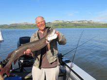 Jim Bauder of Bozeman, MT with a 14.5 pound northern pike.