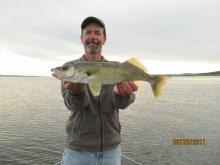 Randy Gazda of Great Falls with a 21, 3.25 pound walleye.