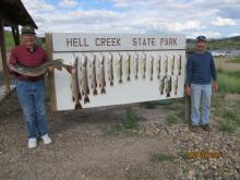 Don Gazda of Jackson, MN and Randy Gazda of Great Falls, MT with a days catch.